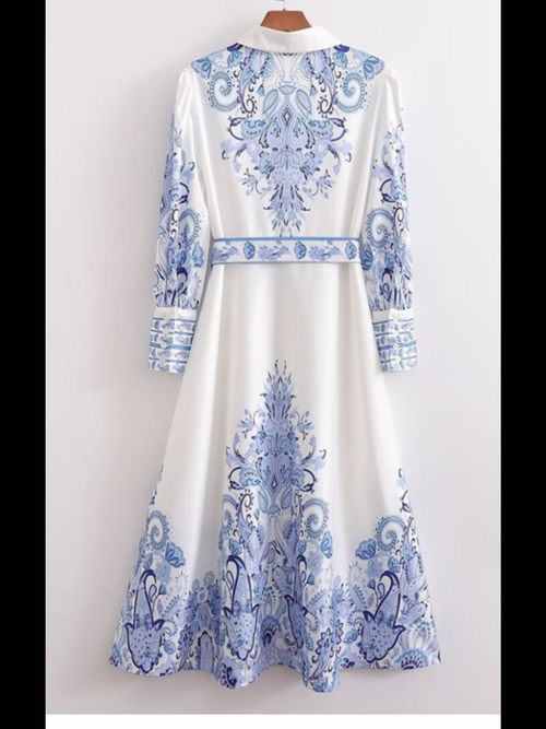 Paisley Blue Bird Dress