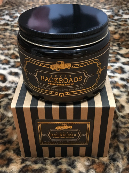 Jackson Vaughn “BACKROADS” Candle. (Windows Down and Music Up)