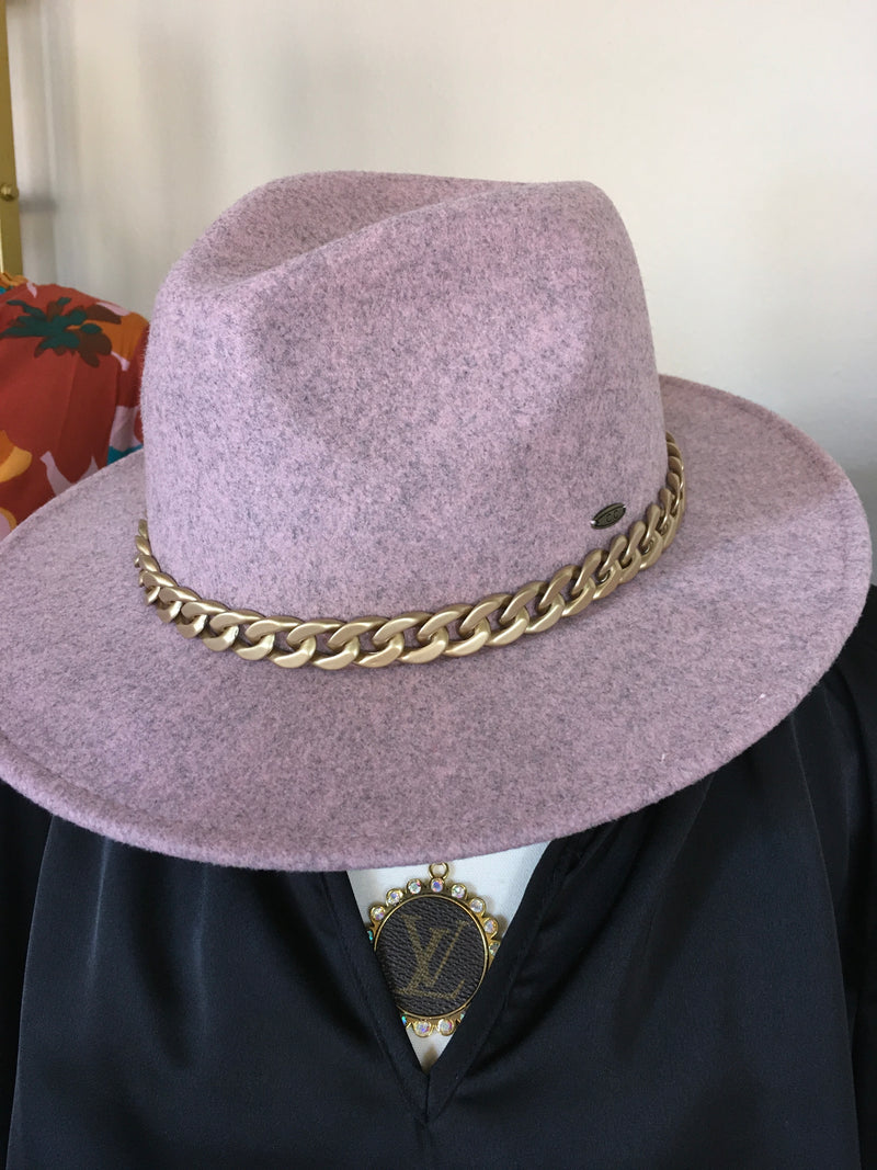 Fedora  Hat “CC”  gold band