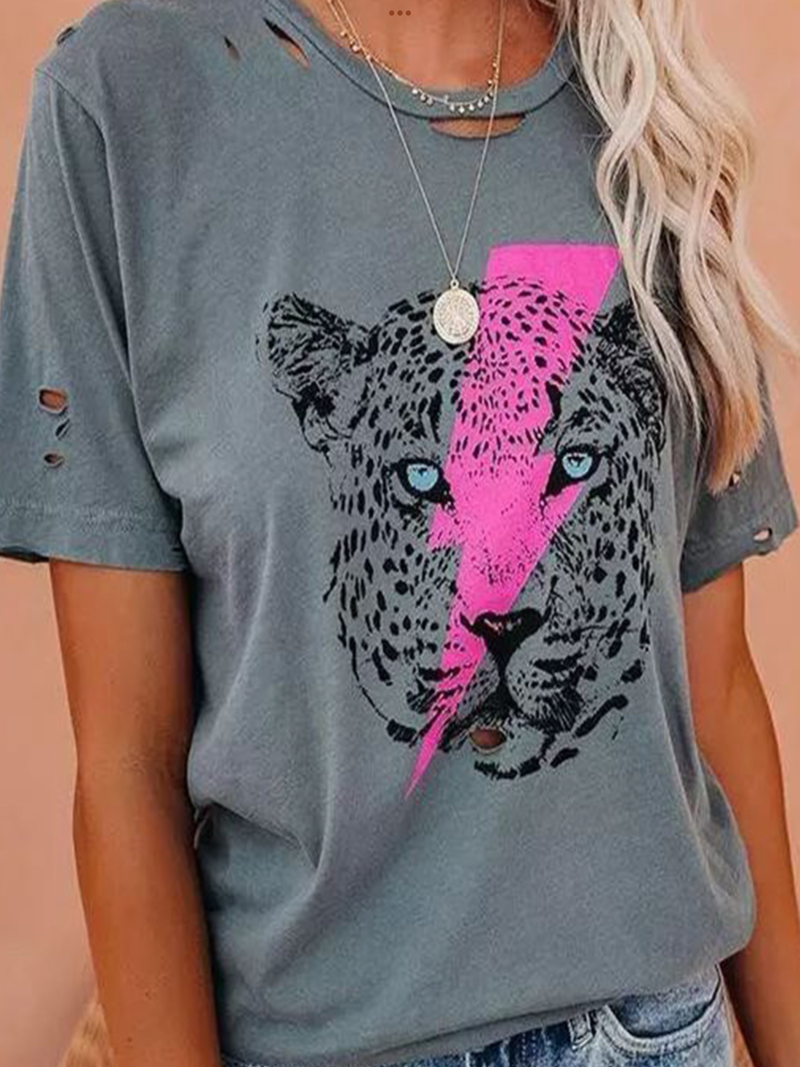 Vintage Tee Bolt Tiger Print