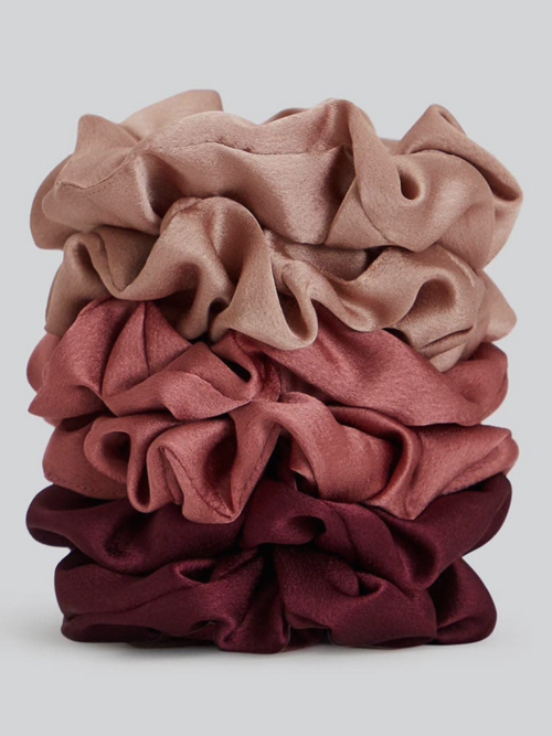 Kitsch/ Holiday Satin Scrunchies  6pc