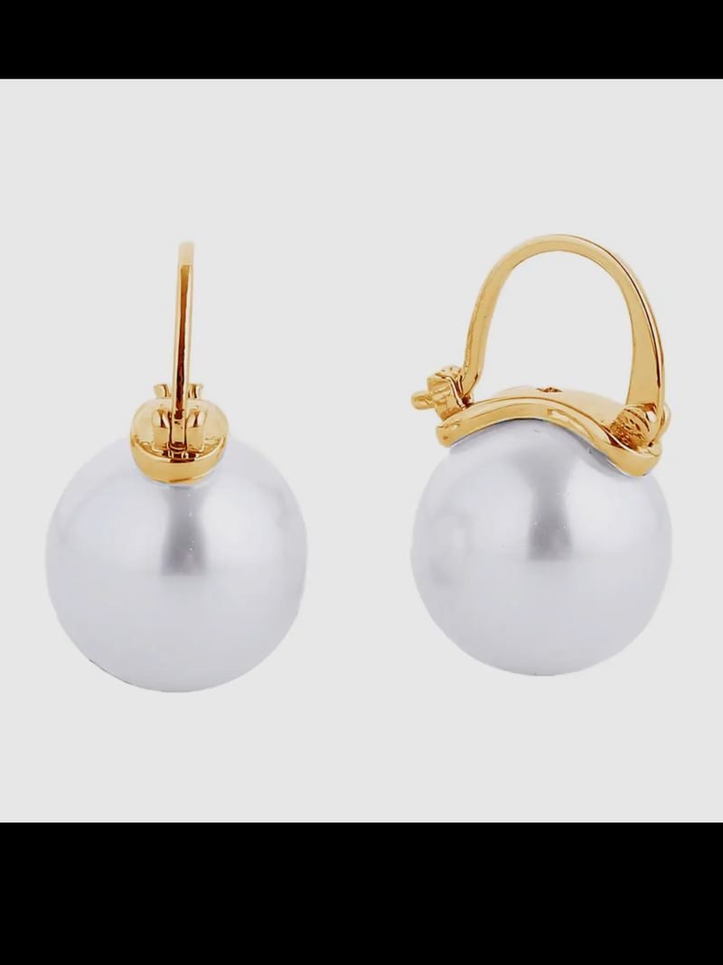 Peal Earring. 14K gold Dipped