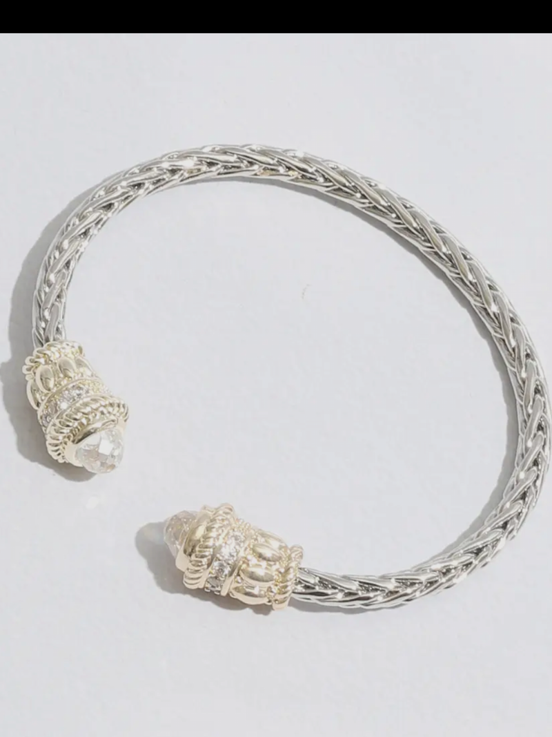 CZ Clear Cuff Bangle