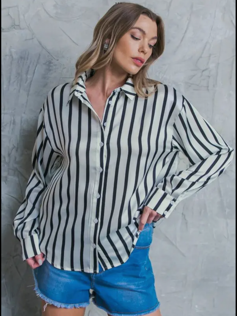 Stripped button down