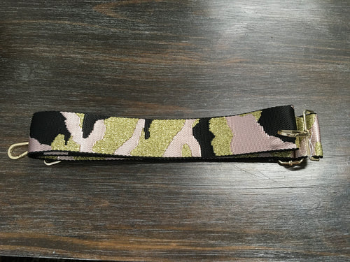 Glitzy Wide Camo Bag Straps