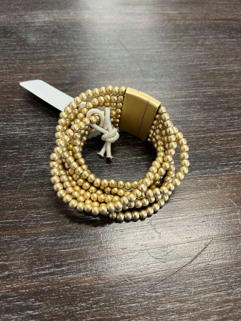 Gold 7 Strand Bracelet