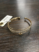 Cuff Bangle bracelet w/ Rhinestones &Stars